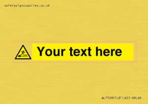 Custom Warning falling into water when stepping on or off a floating surface